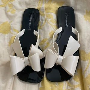 white sandals